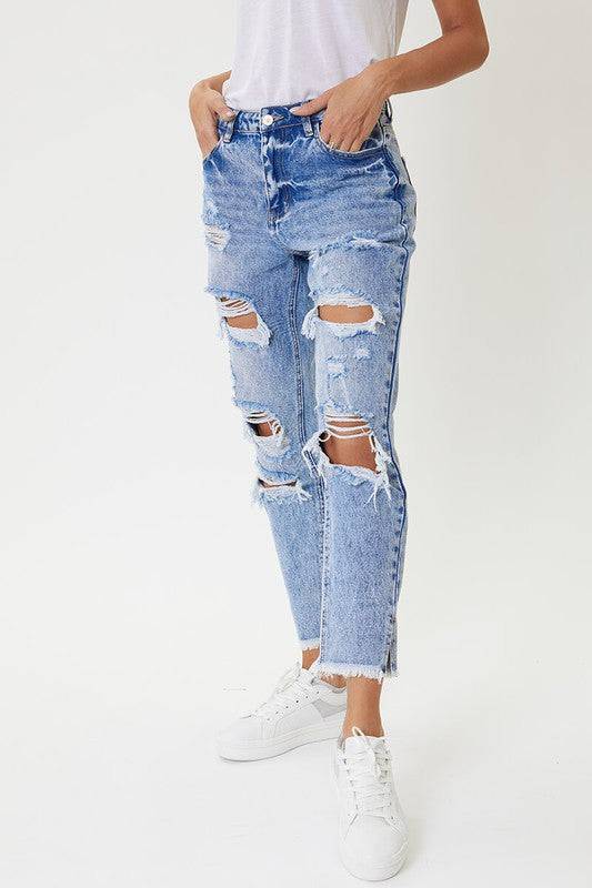 Light Wash Ripped Jeans