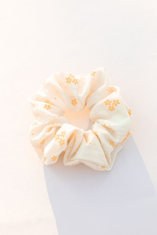 Yellow Daisy Scrunchie