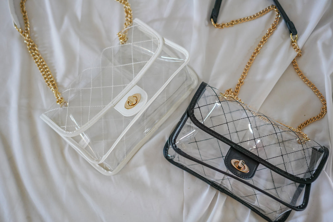 Quilted Clear Bag White