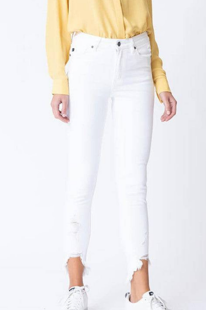 High Rise White Jeans - Isla Boutique