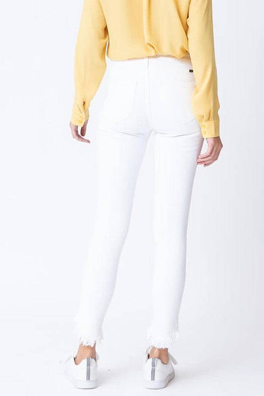 High Rise White Jeans - Isla Boutique
