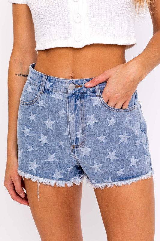 Oh My Stars Denim Shorts - Isla Boutique