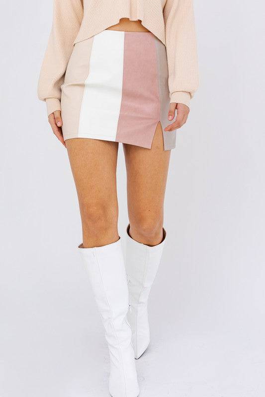 Blush Multi-color Skirt - Isla Boutique