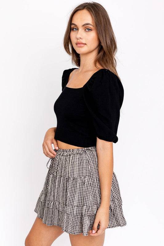 Puff Sleeve Sweater Top - Isla Boutique