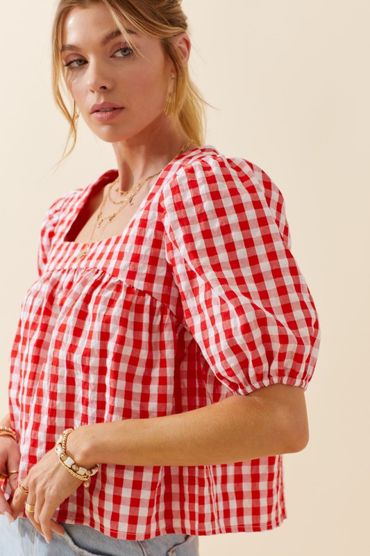 Gingham Girl Top