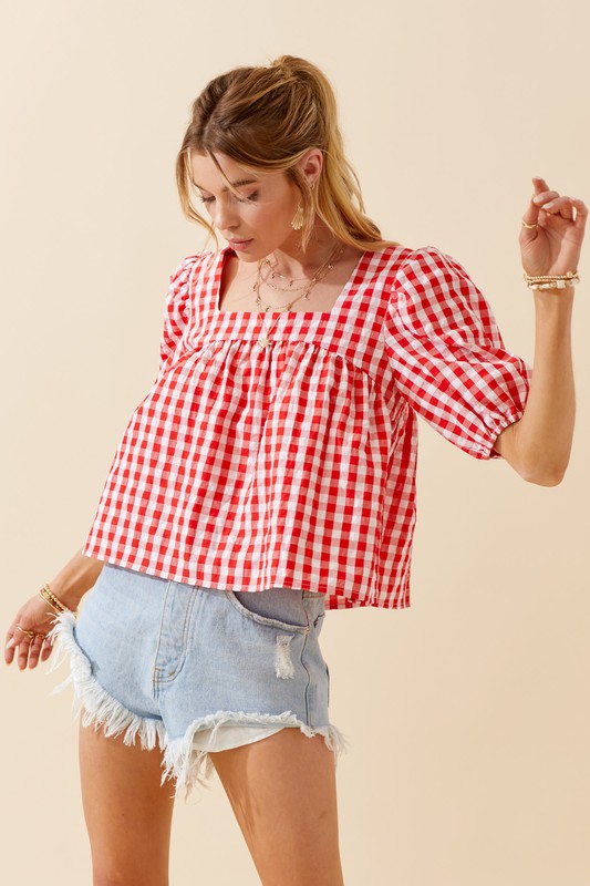 Gingham Girl Top