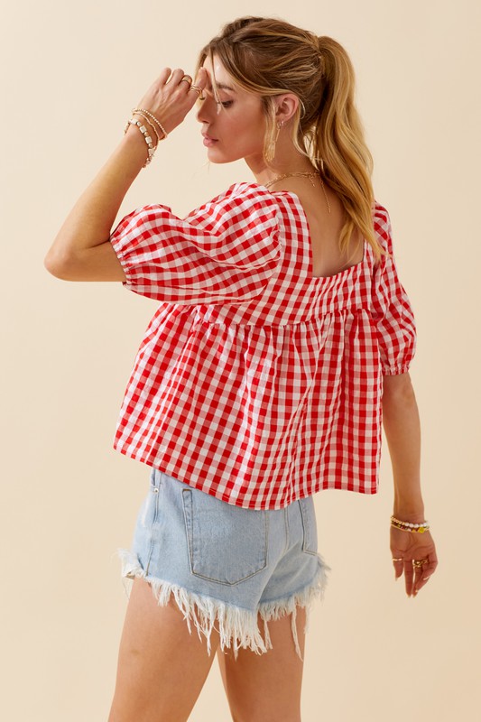 Gingham Girl Top