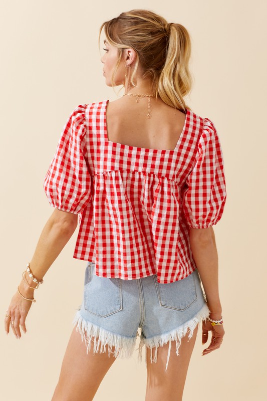 Gingham Girl Top