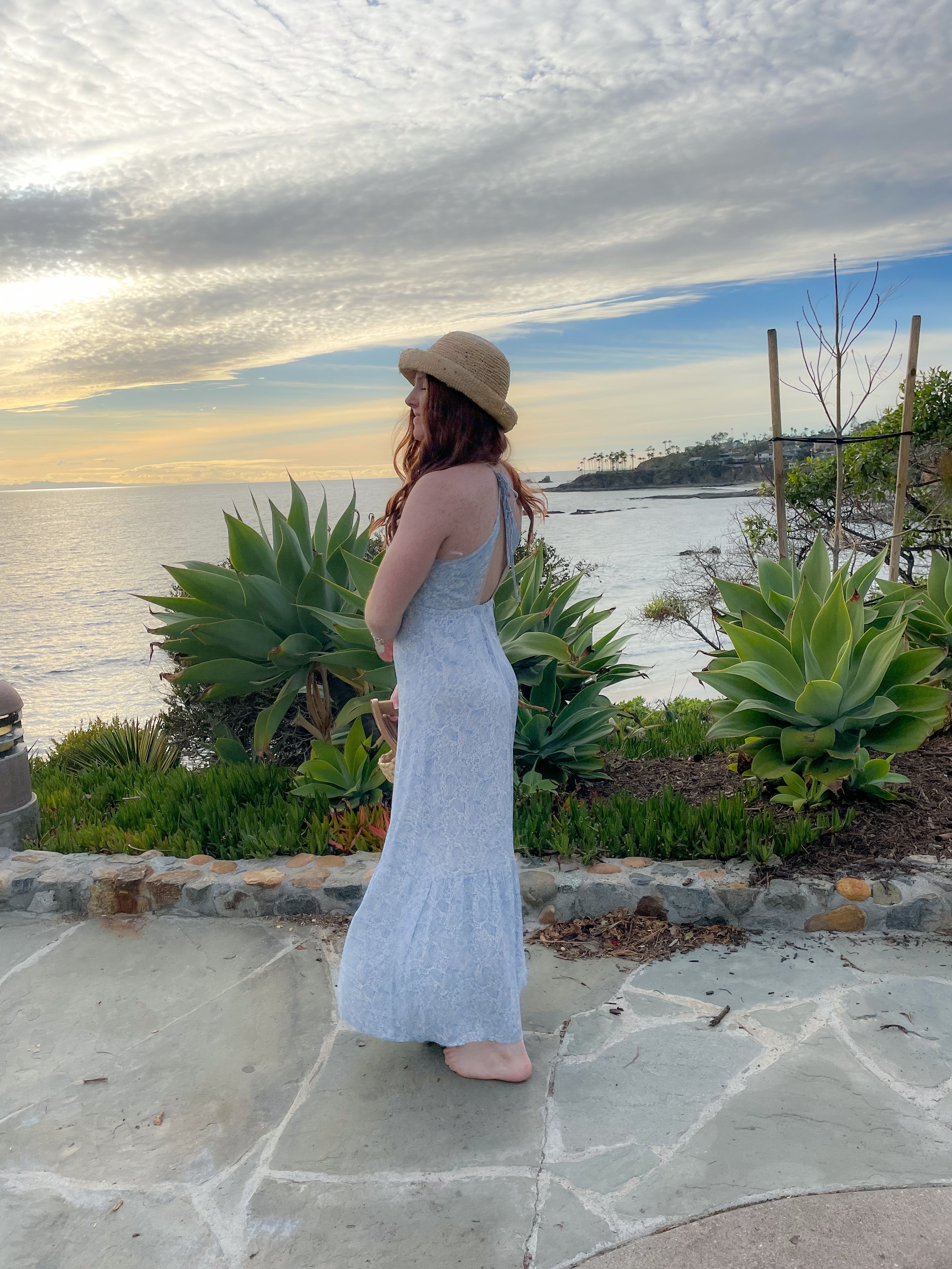 Blue Horizon Paisley Midi Dress