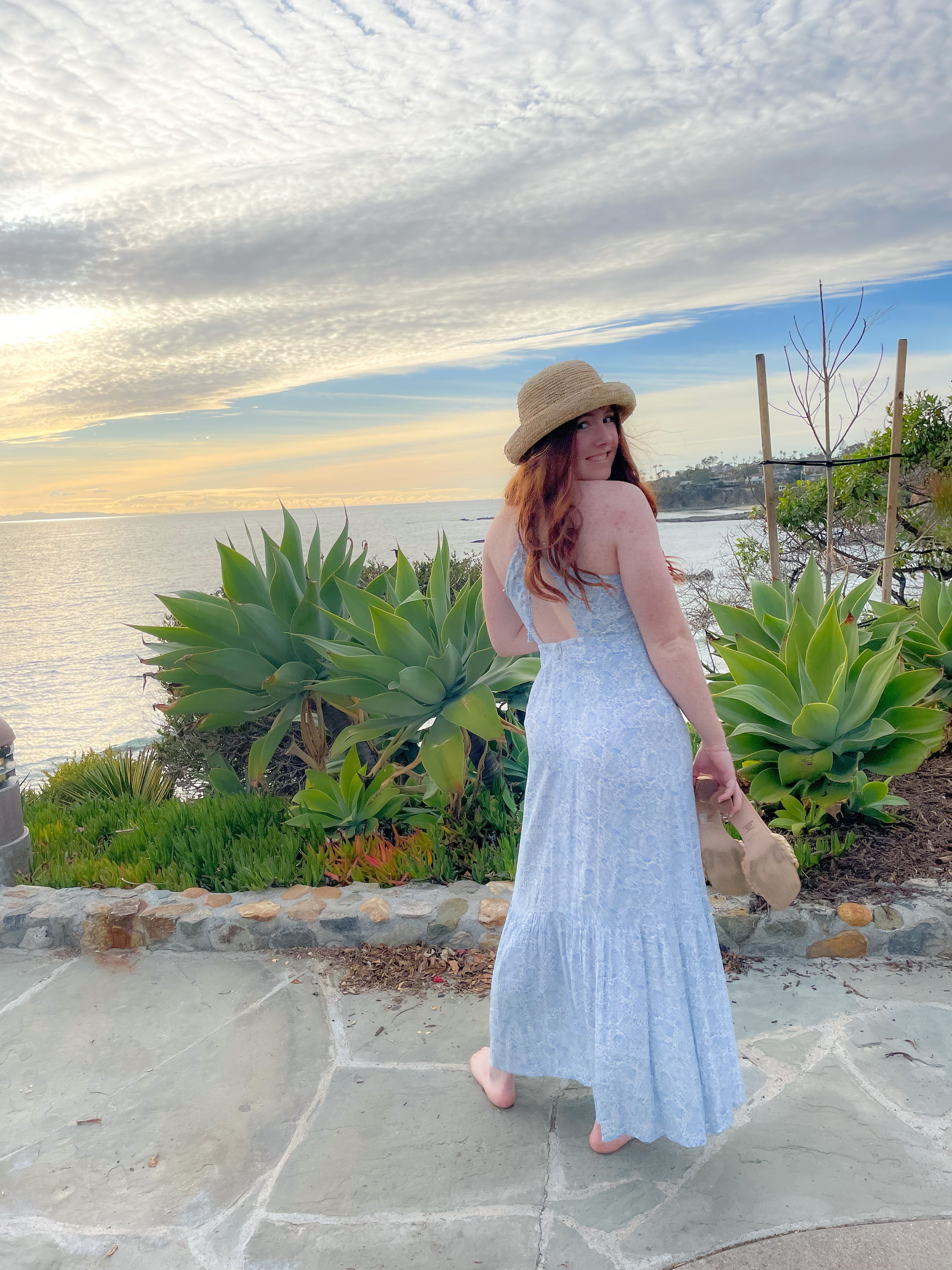 Blue Horizon Paisley Midi Dress