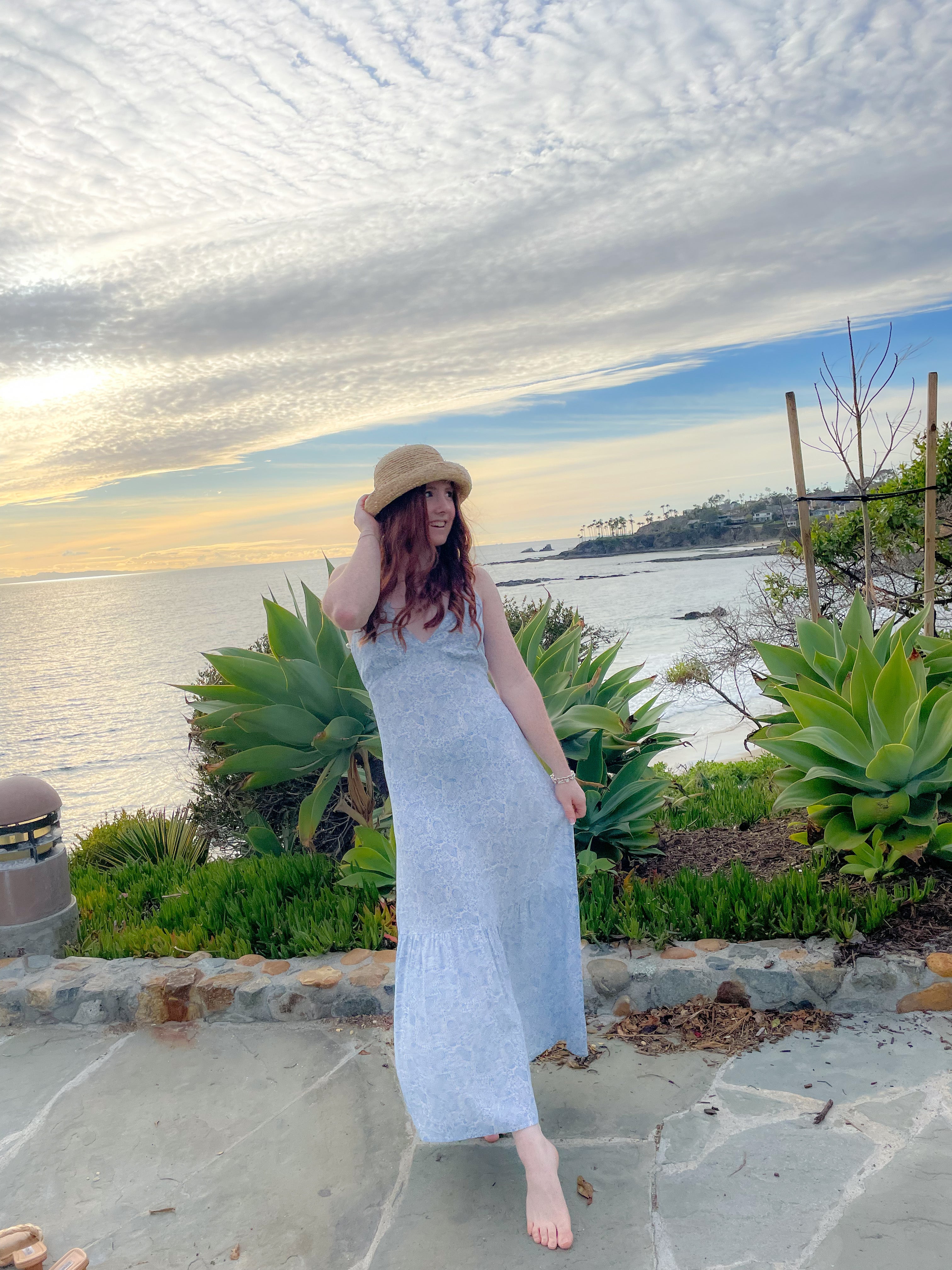 Blue Horizon Paisley Midi Dress