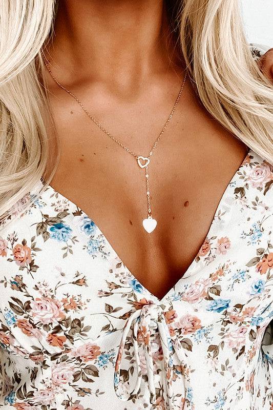 Taking Hearts Gold Necklace - Isla Boutique