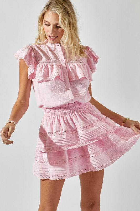 Ruffle Lace Skirt - Isla Boutique