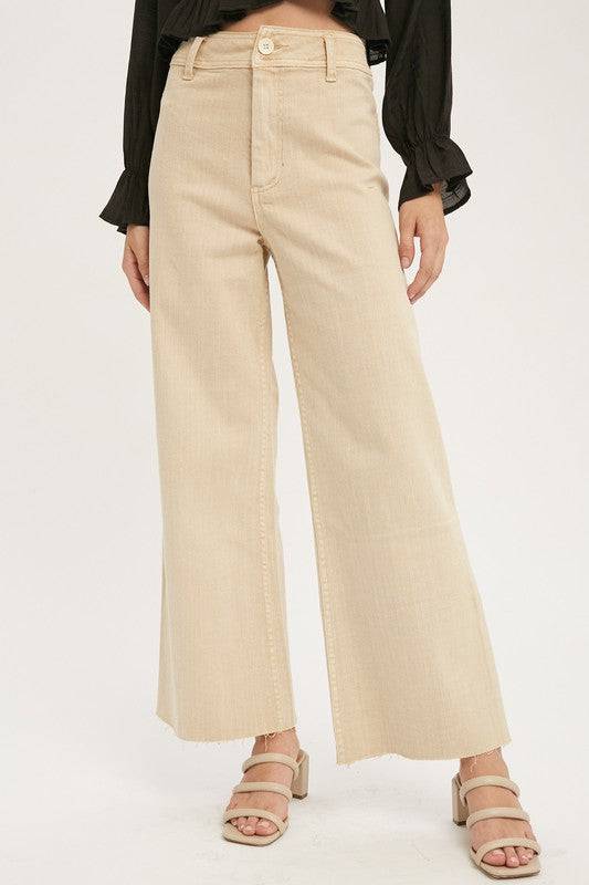 Teddi Wide Leg Denim Pants - Isla Boutique